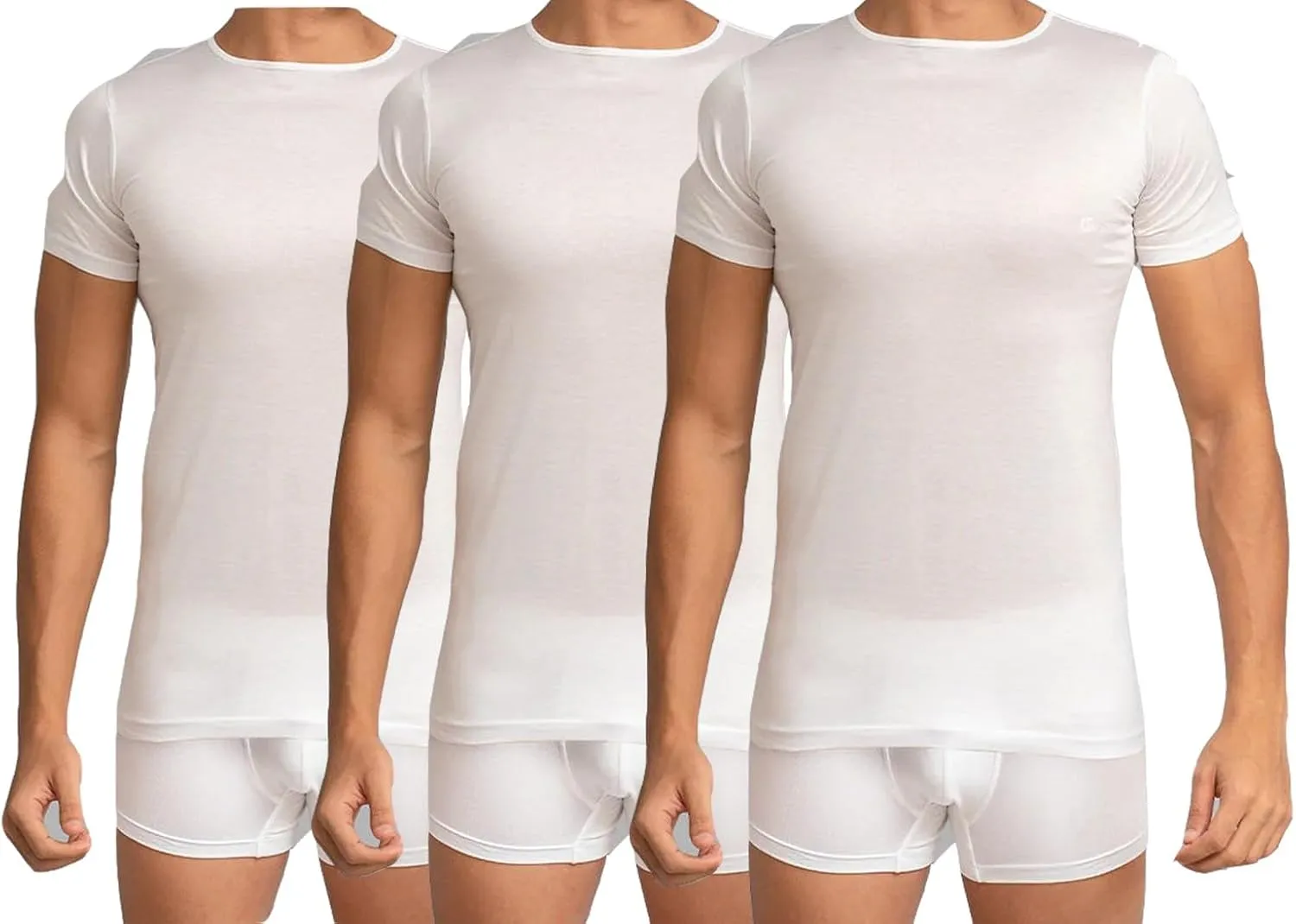 100% Egyptian Cotton Underwear MERCERIS Men's Undershirt - Undershirts for Men (Pack of 3)