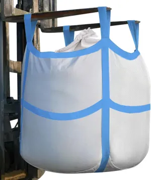 10Pack Aolikebao FIBC Bulk Bag,1.5 Ton Bag, 35.4"L x 35.4"W x 43.3"H,3300lbs SWL Safty Factor 3:1,Woven Polypropylene Bags,Duffle Top Flat X-Bottom Support