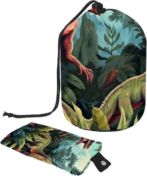 2 Pcs Cosmetic Bag bucket Travel Makeup Bags Large Capacity Soft Waterproof Portable Drawstring Cosmetic Bag, Art Dinosaur World Pattern