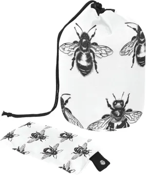 2 Pcs Cosmetic Bag bucket Travel Makeup Bags Large Capacity Soft Waterproof Portable Drawstring Cosmetic Bag, Art Hand-painted Bee