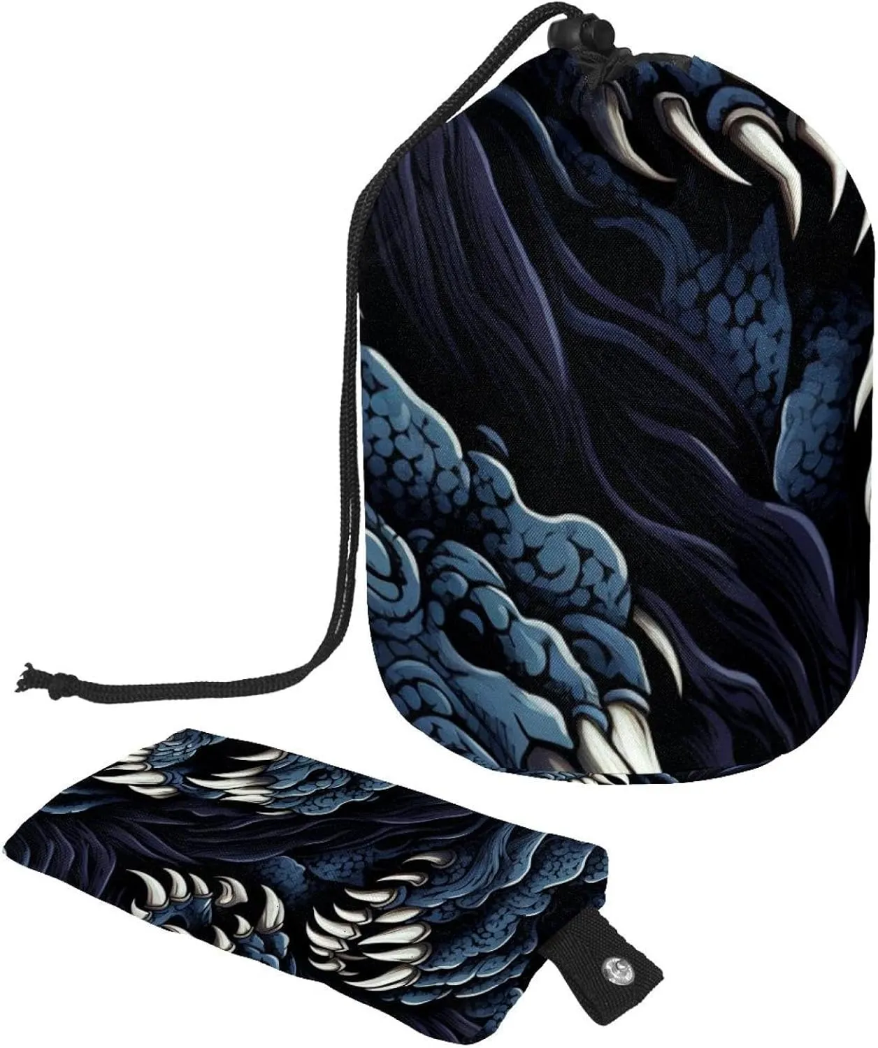 2 Pcs Cosmetic Bag bucket Travel Makeup Bags Large Capacity Soft Waterproof Portable Drawstring Cosmetic Bag, Cool Monster Claw Pop Art
