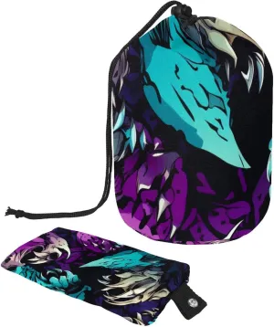 2 Pcs Cosmetic Bag bucket Travel Makeup Bags Large Capacity Soft Waterproof Portable Drawstring Cosmetic Bag, Cool Pop Art Monster Claw