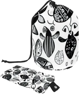 2 Pcs Cosmetic Bag bucket Travel Makeup Bags Large Capacity Soft Waterproof Portable Drawstring Cosmetic Bag, Hand-painted Insects