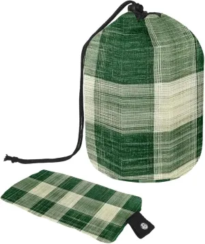 2 Pcs Cosmetic Bag bucket Travel Makeup Bags Large Capacity Soft Waterproof Portable Drawstring Cosmetic Bag, Vintage Green Retro Plaid 51