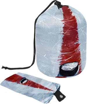 2 Pcs Cosmetic Bag bucket Travel Makeup Bags Large Capacity Soft Waterproof Portable Drawstring Cosmetic Bag, White Ice Hockey Stadium