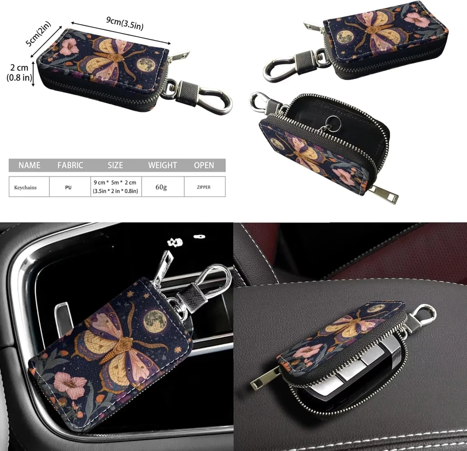 2Pcs Shoulder Bags Set Tote Bag Crossbody Bags for Women Car Key Fob Cover