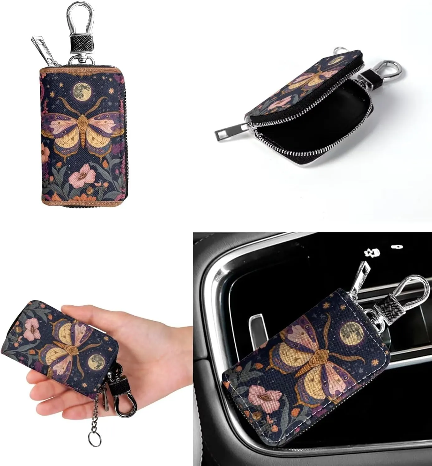 2Pcs Shoulder Bags Set Tote Bag Crossbody Bags for Women Car Key Fob Cover