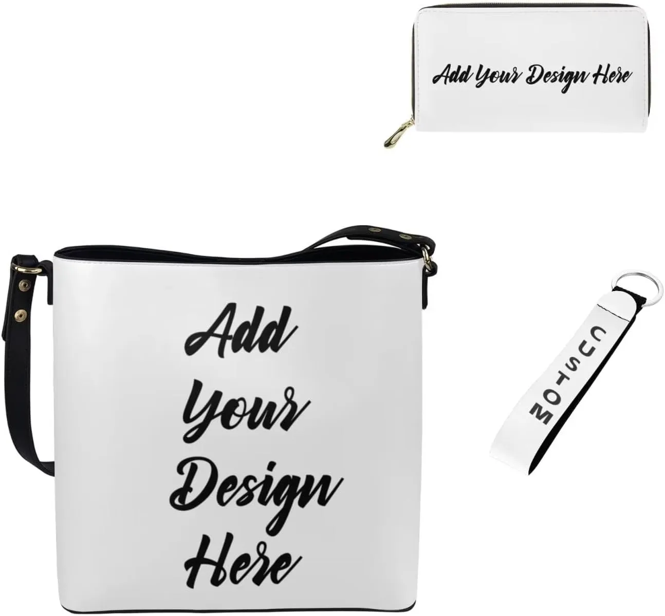 3Pcs Saddle Bags Set Shoulder Bag Satchel Bags for Women Purses for Women Key Holder