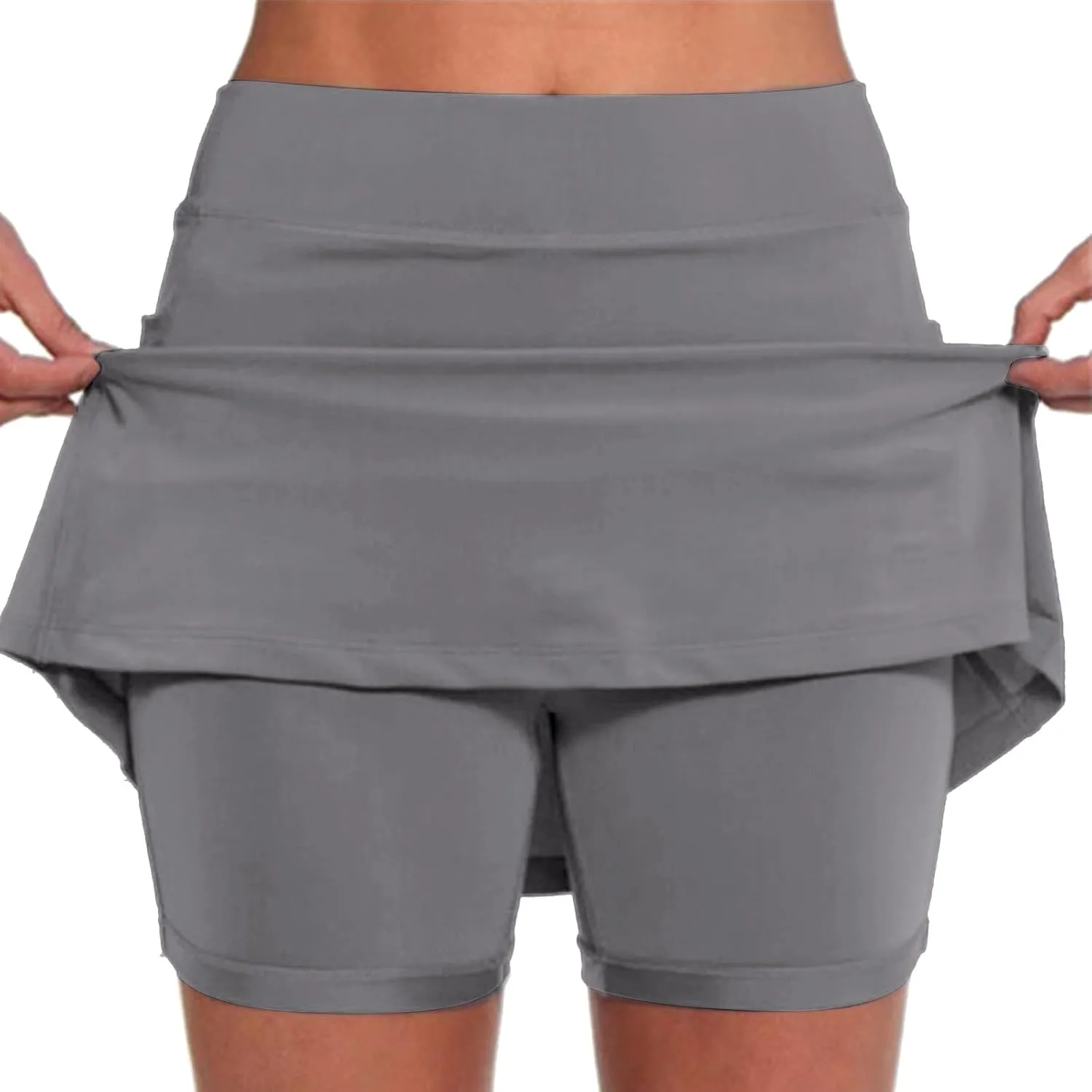 aihihe Skirts for Women 2024 Elegant Black Spandex Shorts for Women Plus Size Skorts for Women Dressy Casual Petite