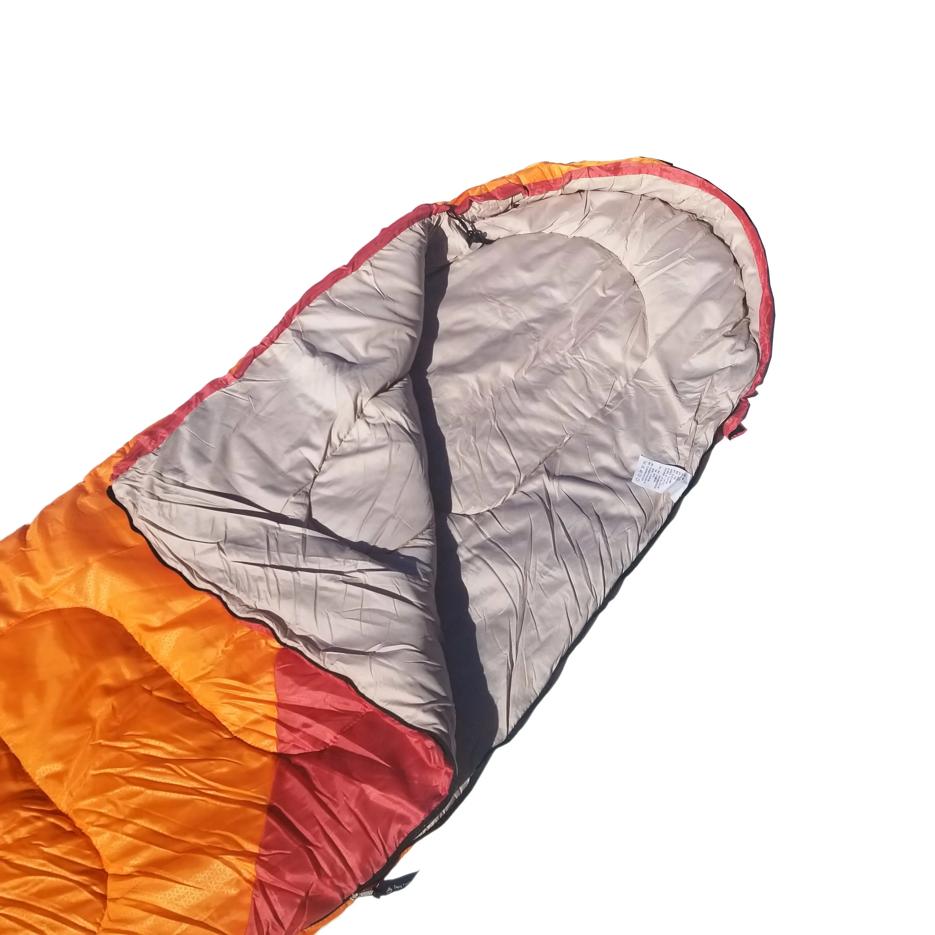 Attached or Individual Mummy Sleeping Bag, Backpacking Sleeping Bags for Adults and Kids Suitable for Camping, for Hiking Traveling, and Outdoors  10 deg F. rated; Free Compression Sack, Same Color: Both are Orange/Red