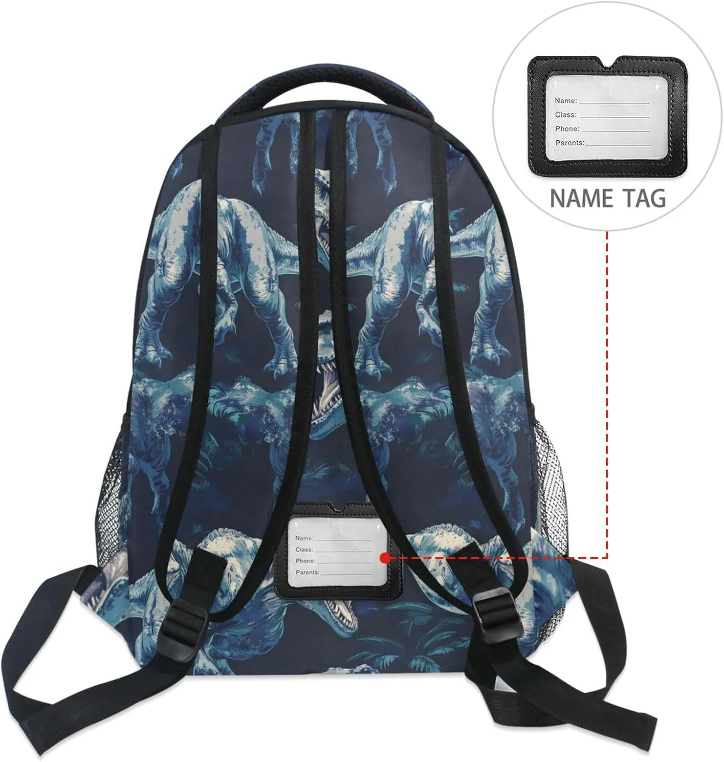 Backpack for Unisex Adult Waterproof Diaper Bag Backpack with Chest Strap for Business Work College Travel Trip Beauty Dinosaurs