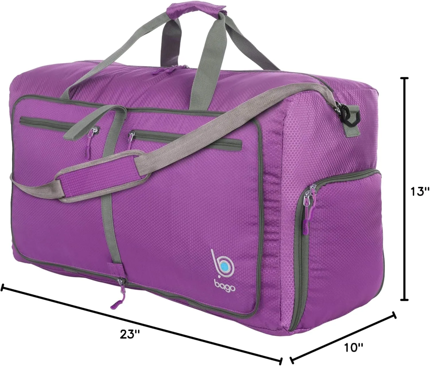 Bago 40L 60L 80L 100L 120L 140L Duffel Bags for Traveling  Durable Lightweight Waterproof Foldable Duffle Bag for Travel with Shoe Compartment, Packable Collapsible Overnight Bag for Men & Women