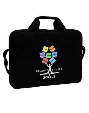 Balance Your Goals 15&#x22; Dark Laptop / Tablet Case Bag