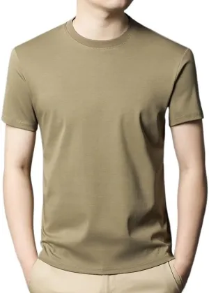 Basic Solid Color Crew Neck T-Shirts for Men Essential for Casual Wear