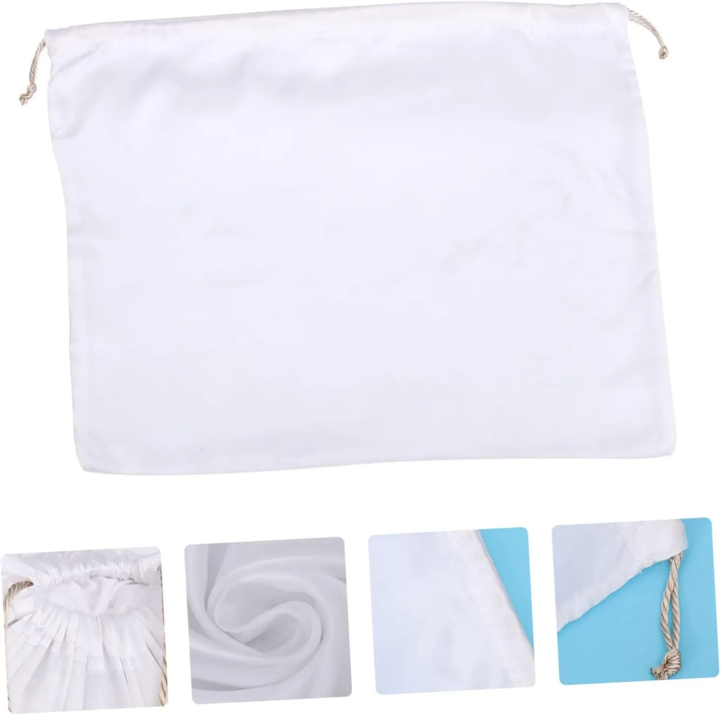 BESPORTBLE 2pcs Drawstring Storage Bag Household Storage Nylon Large Capacity Drawstring Black Silk Dustproof Easy to Use Cost-