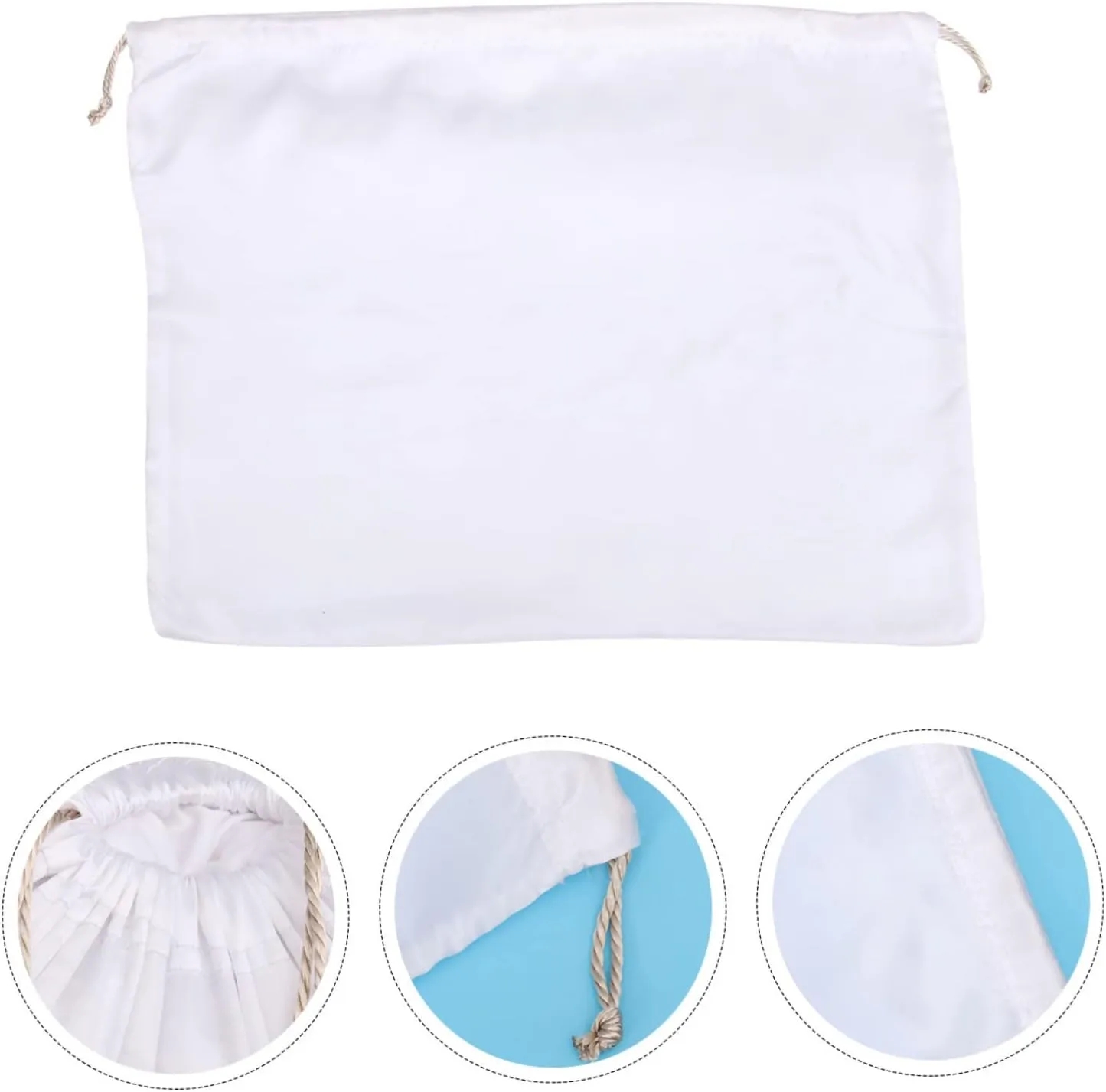 BESPORTBLE 2pcs Drawstring Storage Bag Household Storage Nylon Large Capacity Drawstring Black Silk Dustproof Easy to Use Cost-