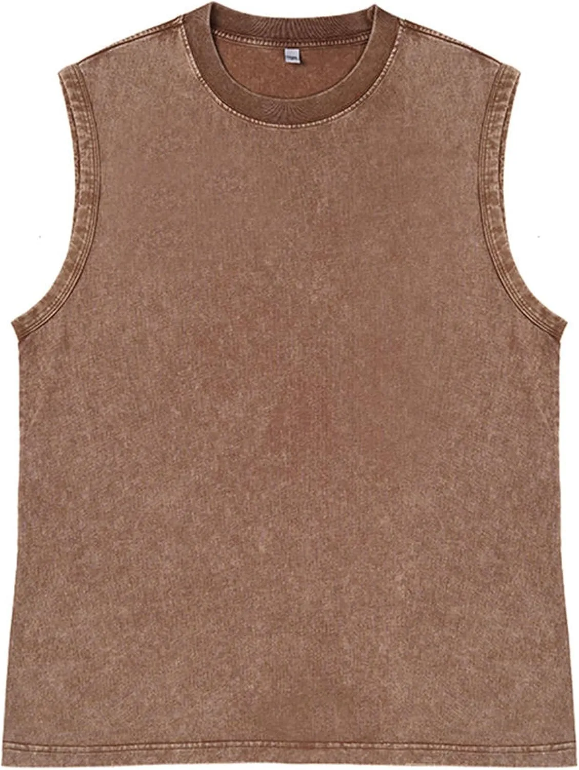 BINTEHGS Muscle Sleeveless Shirts for Men Cotton Summer Plain Gym Workout Tank Tops Crewneck Solid Loose Fit Hippie Tanks