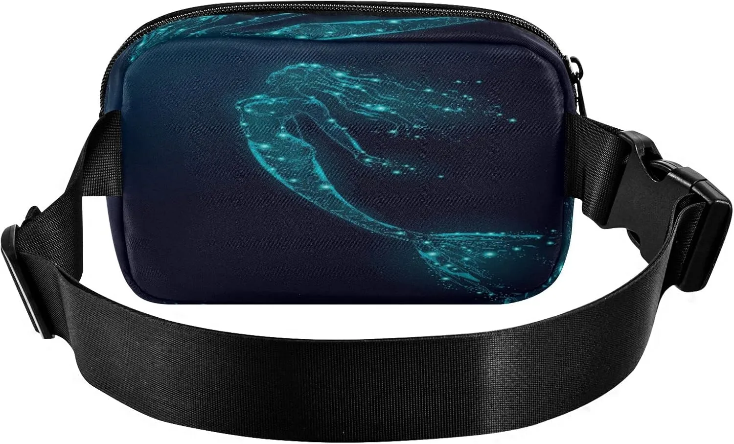 Blue Mermaid Fanny Packs for Women Girl Crossbody Bags Everywhere Belt Bag with Adjustable Strap Fashion Waist Pack for Travel Daily Running