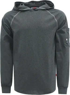 BOCOMAL FR Hooded T Shirts Heather Series 6oz Flame Resistant NFPA2112 CAT2 Fire Retardant Hoodies Work Shirt