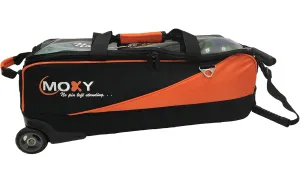 Bowlerstore Products Moxy Slim Triple Roller Bowling Bag- Orange/Black