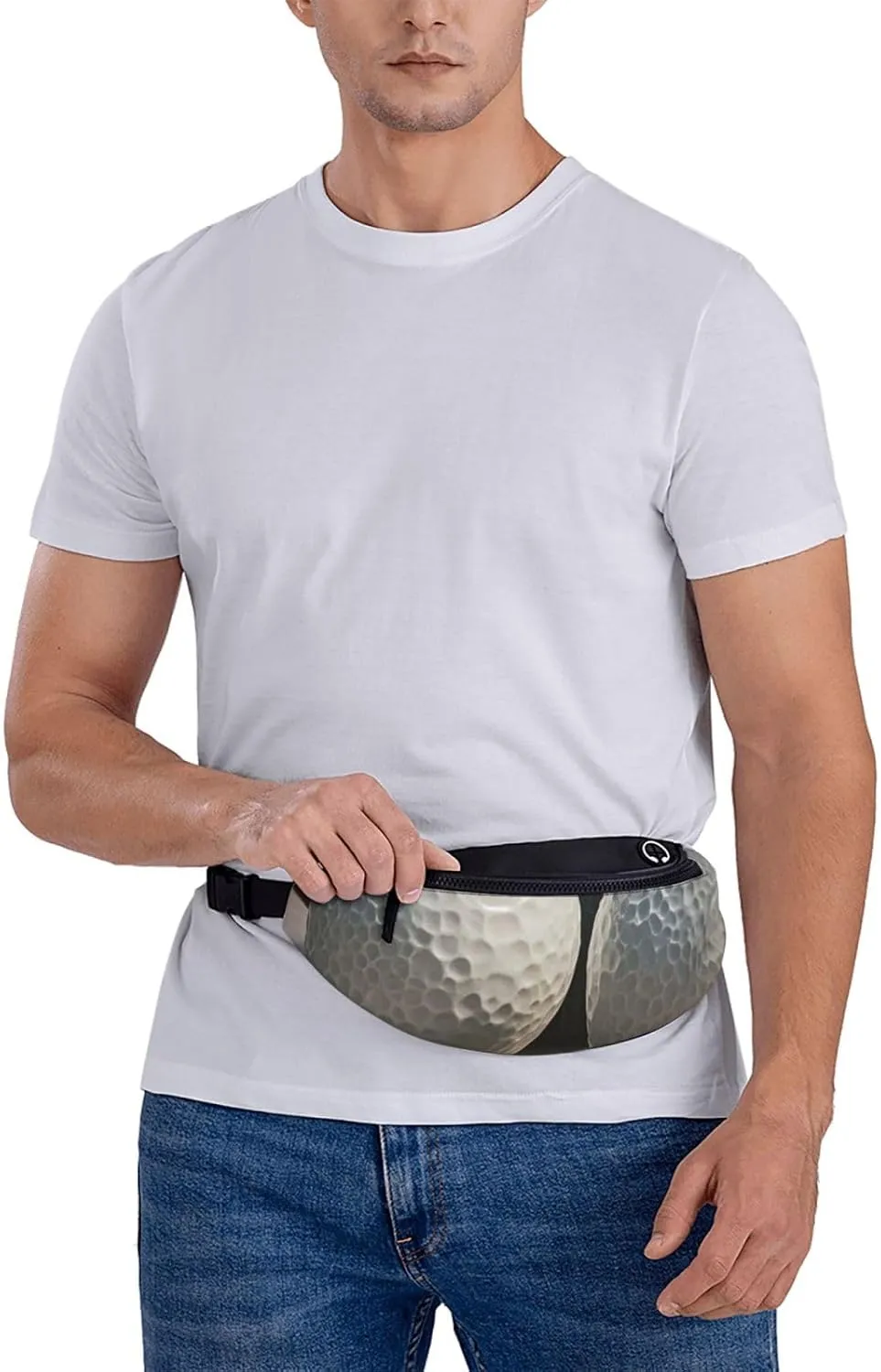 Bowling Balls Fanny Pack for Women Men Waist Bag Waterproof Belt Bag with Adjustable Strap