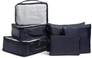 Brookstone Packing Cubes - 6 Piece Compression Packing Cubes for Travel - Tear Resistant Travel Essentials Bag Organizer Set, Blue
