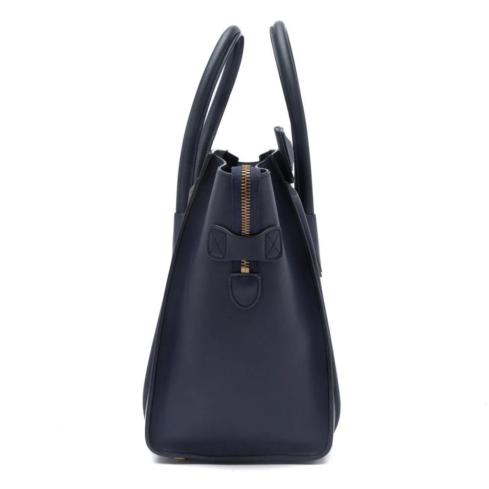 Celine Ink Blue Smooth Calfskin Mini Luggage Tote Bag