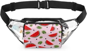 Clear Crossbody Bag Stadium Approved Watermelon Fruit Waterproof Clear Purse for Stadium Events Clear Bag for Stadium Events Concerts Travel