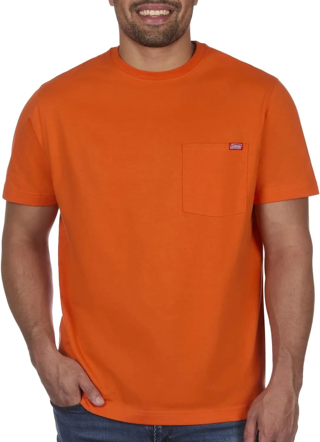 Coleman Mens Workwear Performance Short Sleeve Cotton T-Shirts Multi Color 3-Pack