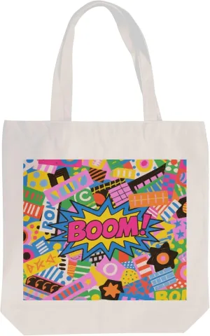 Colorful cartoon boom fashion Tote Bags Canvas Canvas Bag For Women for Birthday Reusable Bags