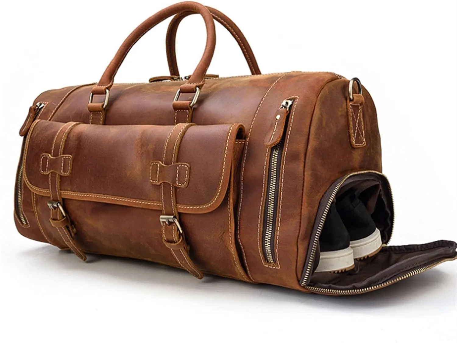 Convertible Suit Travel Bag 20inch Weekender Bag For Men Large Overnight Bag Travel Duffel Bag With Shoe Compartment hanging garment duffel bag (Color : B, Size : 52 * 23 * 25cm)