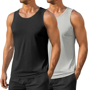 COOFANDY Men's Workout Tank Tops UPF 50  Sleeveless Gym Muscle Shirts Cooling Quick Dry Bodybuilding Tanks for Swim Beach