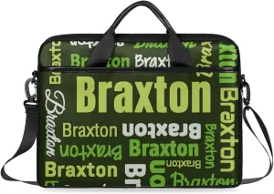 Custom Laptop Shoulder Bags with Name Personalized Laptop Bags with Multi-Pockets