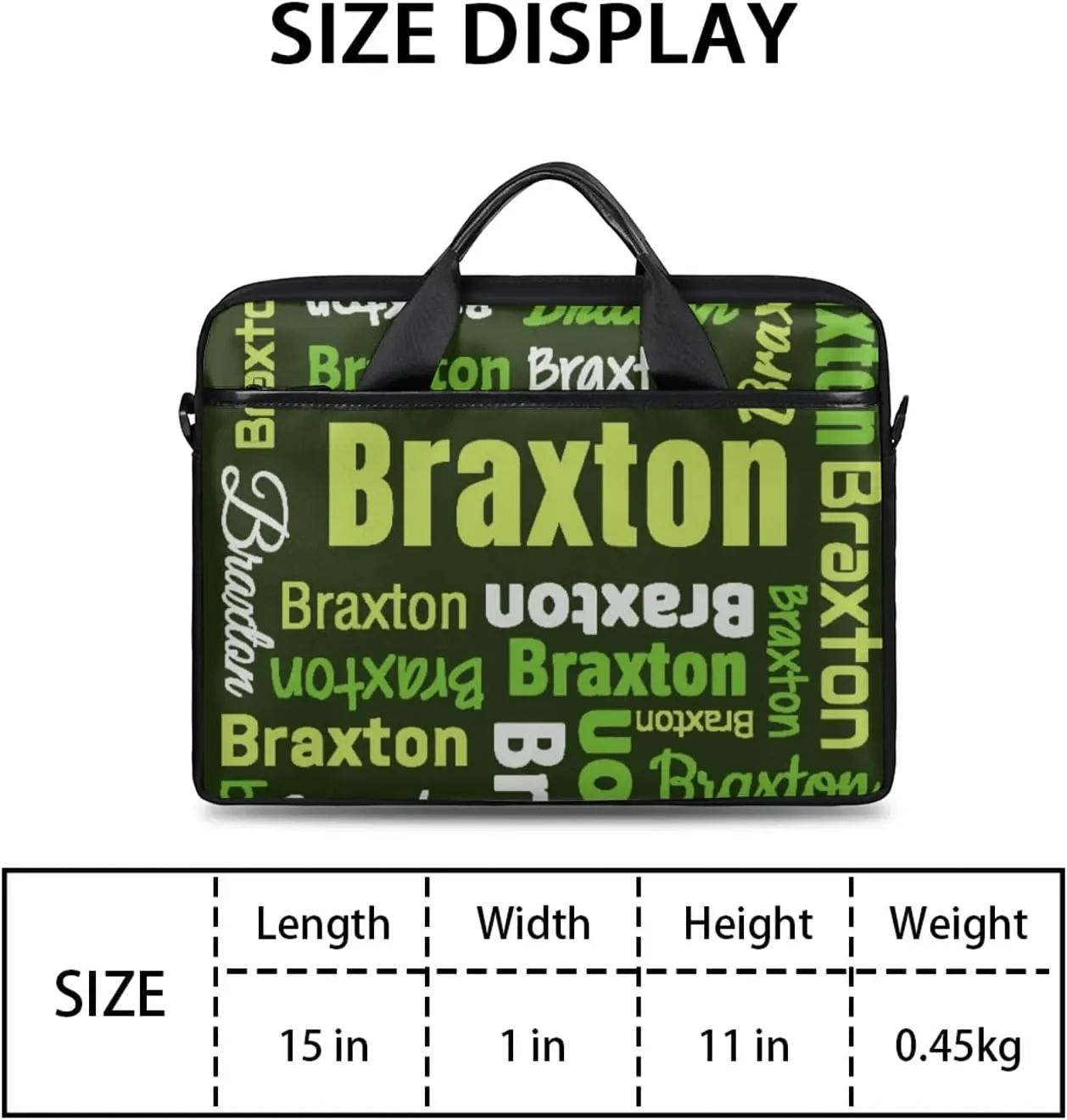 Custom Laptop Shoulder Bags with Name Personalized Laptop Bags with Multi-Pockets