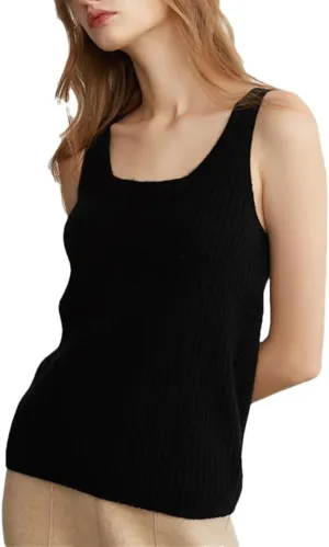 DBFBDTU Camisole Tops for Women Women Tanks Cashmere Elastic Tank Top Cami Square Neck Knit Camis Camisole
