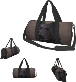 Duffle Bags Black german shepherd Gym Bag for Men Women Waterproof Travel Duffle Bags Convertible Carry on Garment Bag for Travel Sports