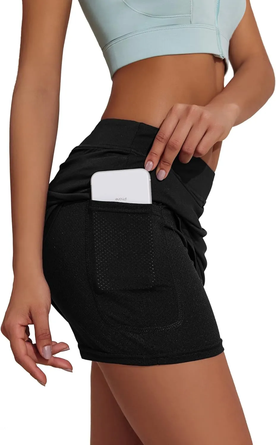 Ekouaer Golf Skorts for Woman High Waisted Active Skort Lightweight Tennis Skirt with 2 Pockets Workout Pickleball Sports