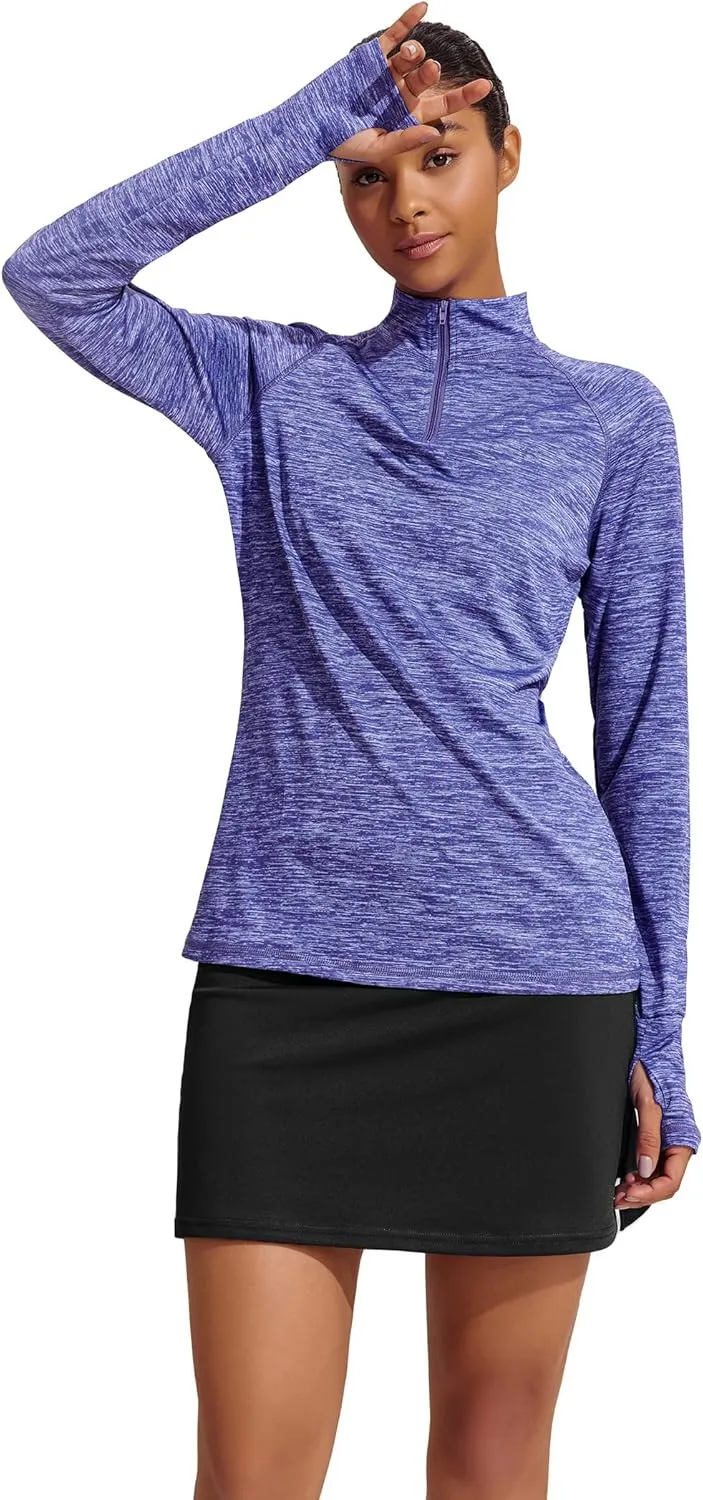 Ekouaer Golf Skorts for Woman High Waisted Active Skort Lightweight Tennis Skirt with 2 Pockets Workout Pickleball Sports