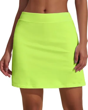 Ekouaer Golf Skorts for Woman High Waisted Active Skort Lightweight Tennis Skirt with 2 Pockets Workout Pickleball Sports