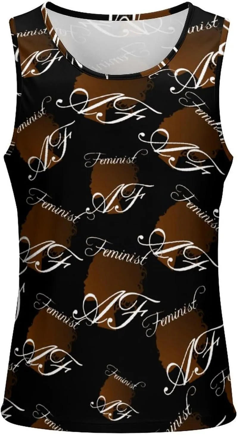 Feminist Men's Tank Tops Summer Sleeveless T-Shirts Gym Workout Tee Casual Beach Tee