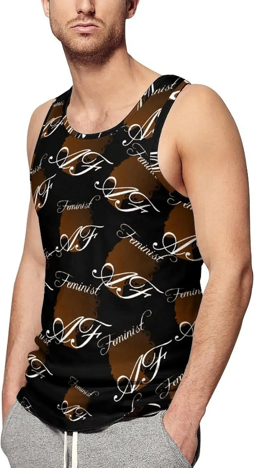Feminist Men's Tank Tops Summer Sleeveless T-Shirts Gym Workout Tee Casual Beach Tee