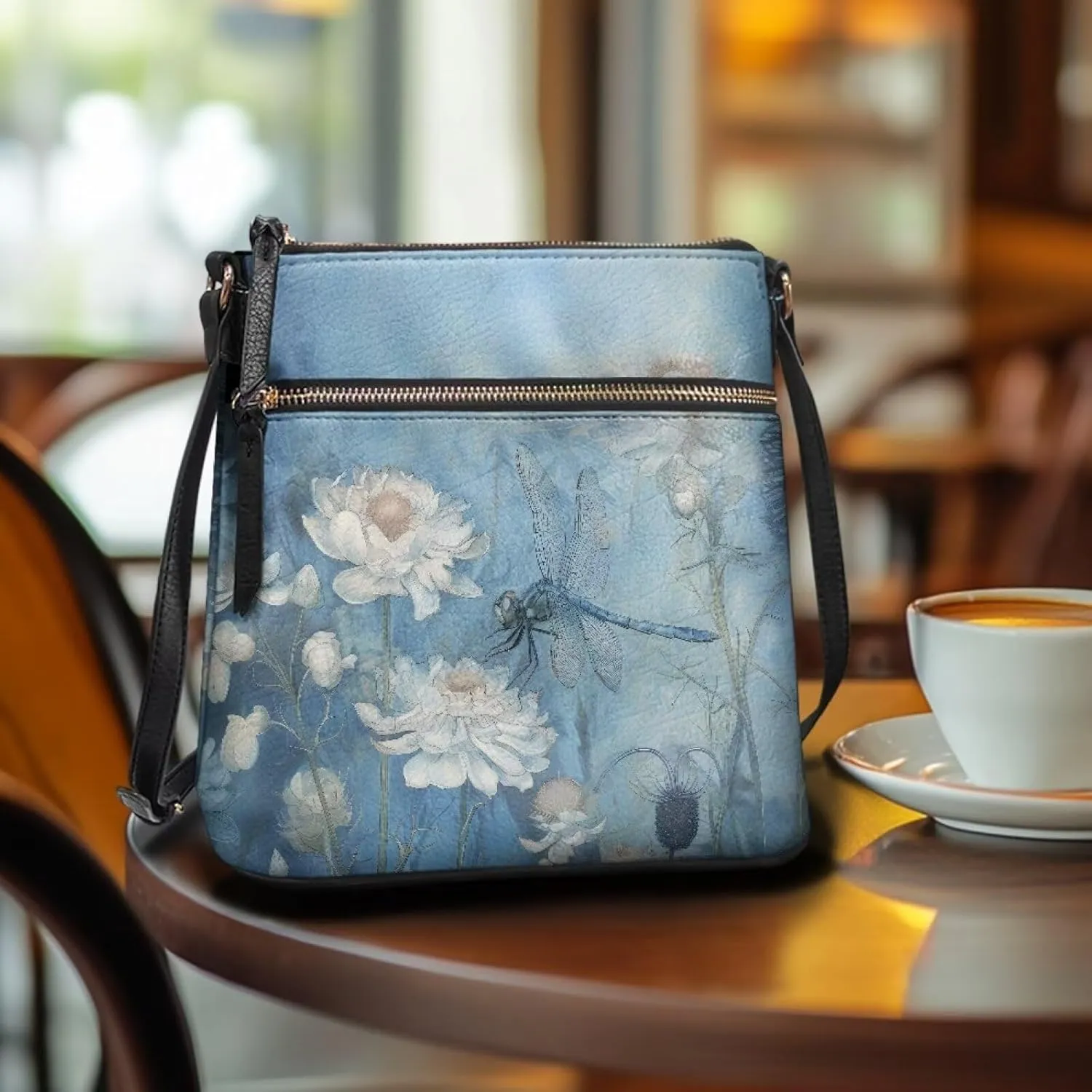 FOR U DESIGNS Leather Crossbody Bags for Women Shoulder Bags for Work Travel Sling Bag