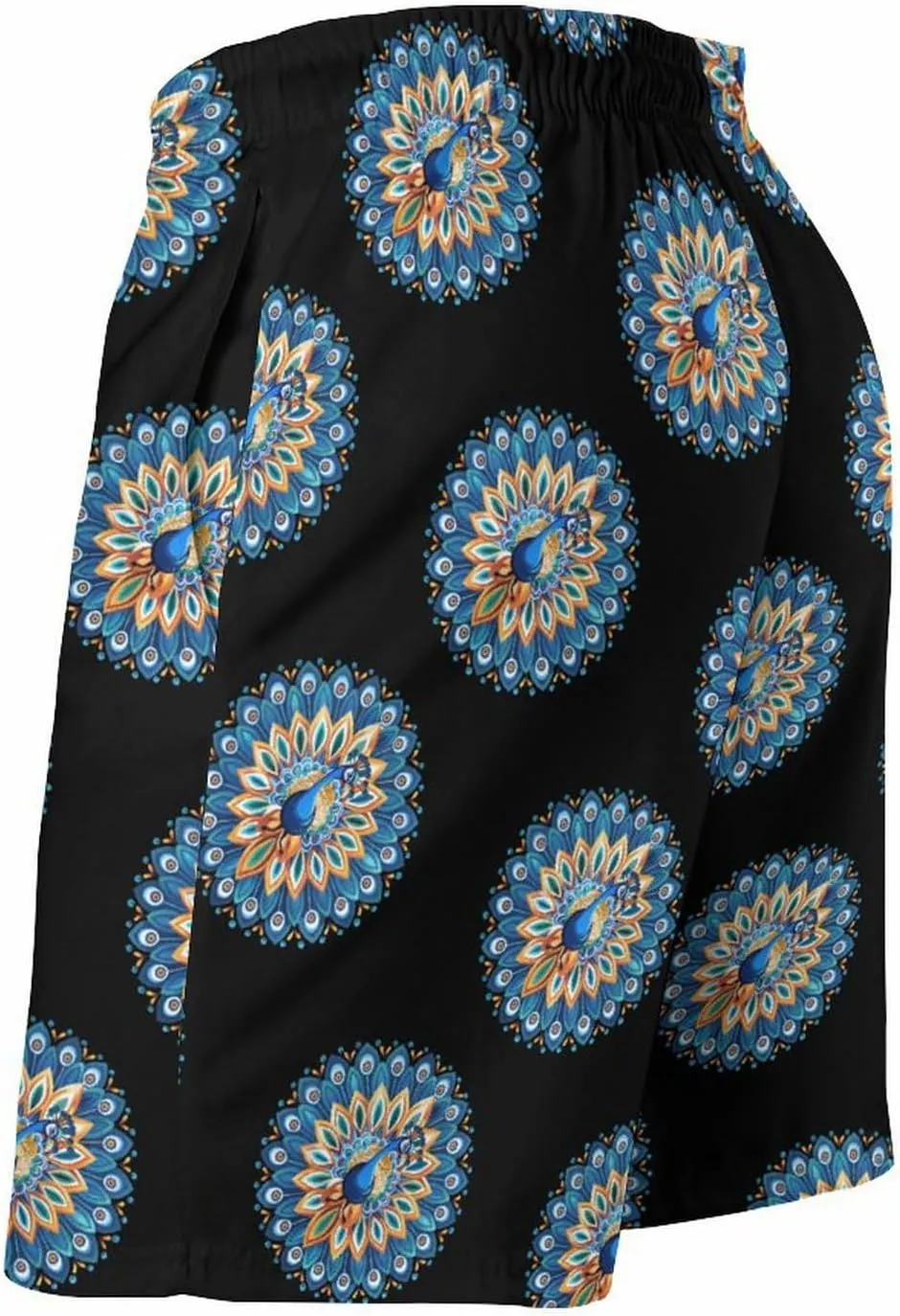 Funny Peacock Art Men's Swim Trunks Quick Dry Board Shorts Breathable Summer Beach Shorts Bathing Suits