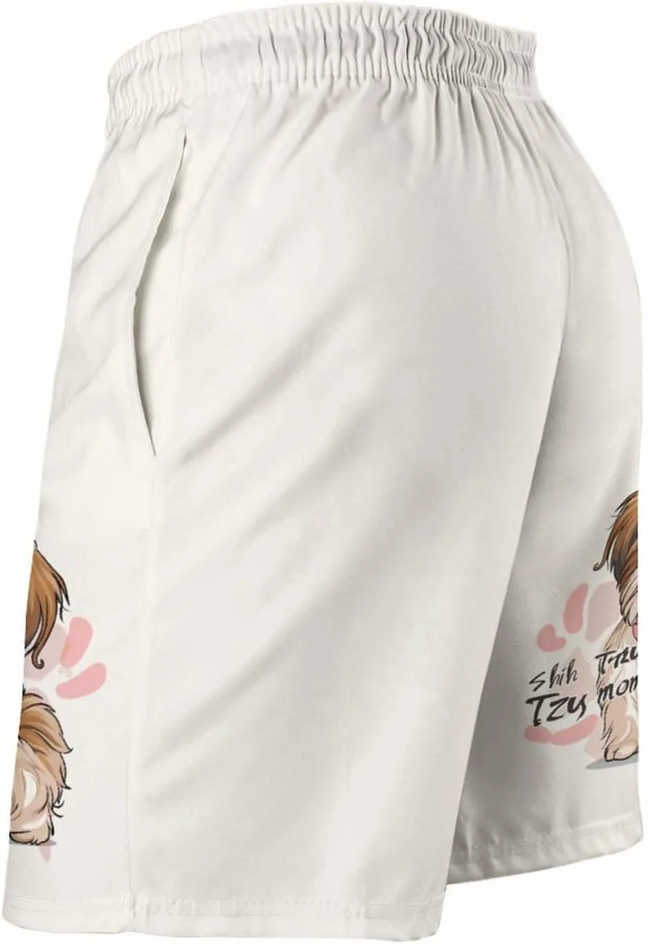 Funny Shih Tzu Mom Men's Swim Trunks Quick Dry Board Shorts Breathable Summer Beach Shorts Bathing Suits