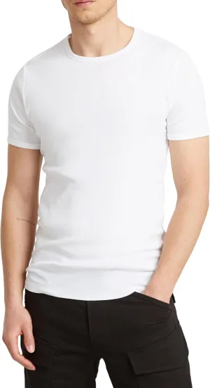 G-STAR RAW Men's Base Layer Crew Neck Short Sleeve T-Shirt 2-Pack