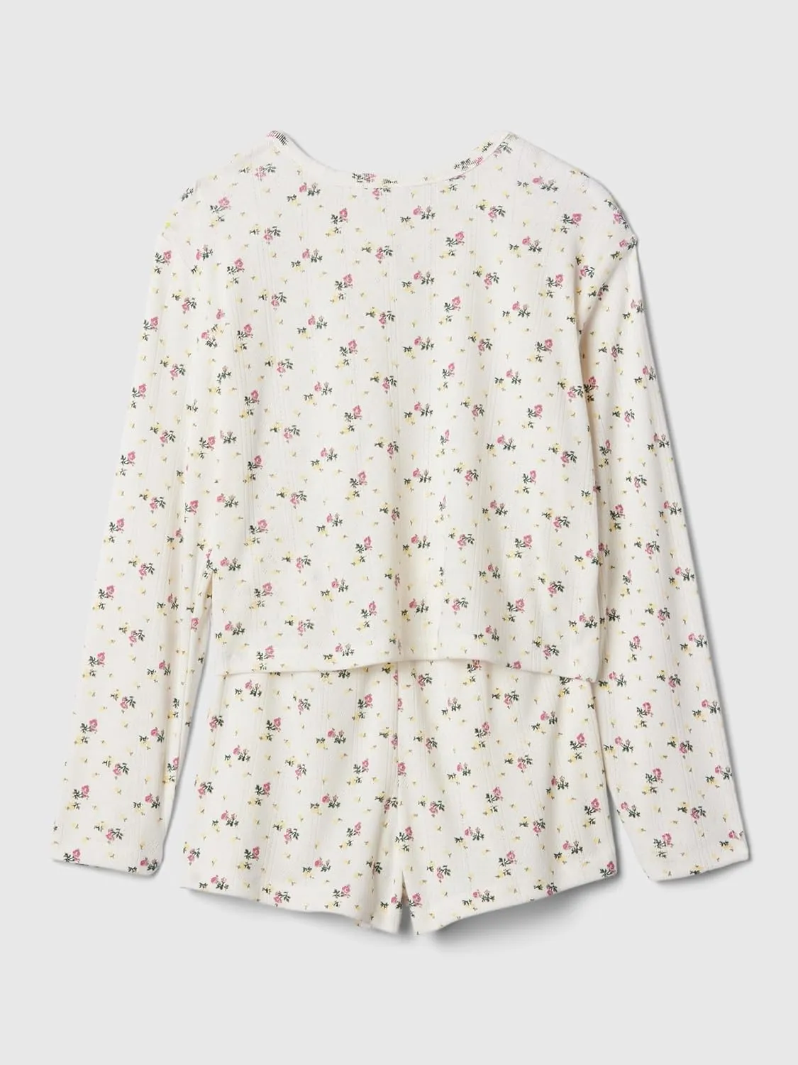 GAP Girls' Long Sleeve Shorts Pajama Set
