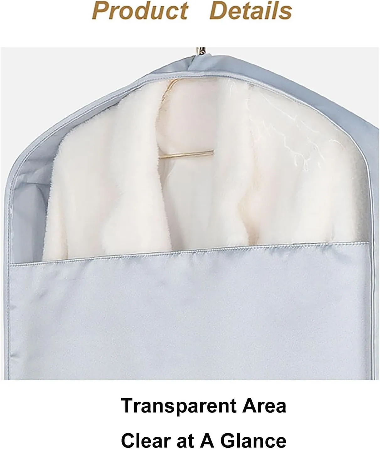 Garment Bags, Clothes Covers with Clear Windows,The Hanging Clothes Bags Storage for Long Dresses, Suit Satin-Like Cotton Fabric(Pink,23x31in/58x80cm)