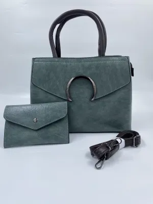 Green Solid Shoulder Bag