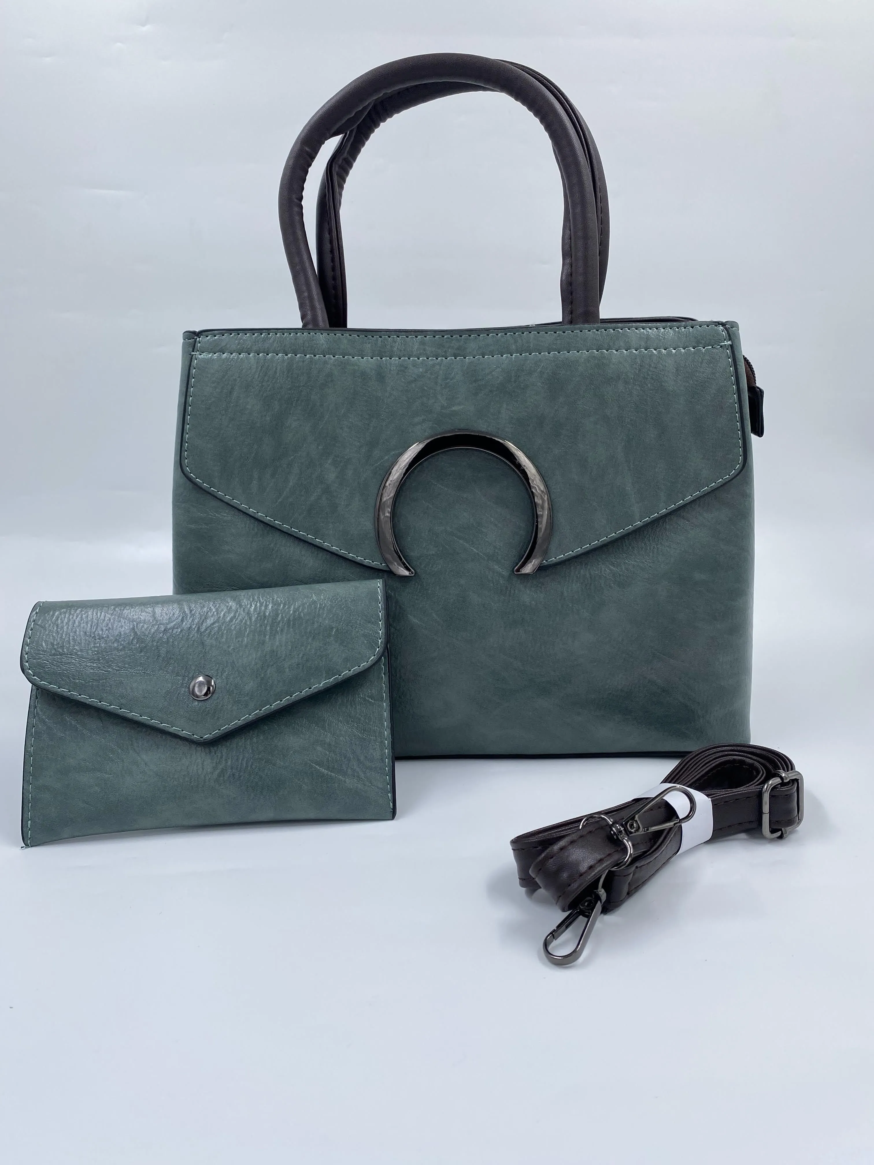 Green Solid Shoulder Bag