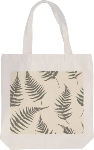 grey ferns cream color Canvas Bags Canvas Tote Bag For Women for Customized Friend Reusable Canvas Grocery Bags